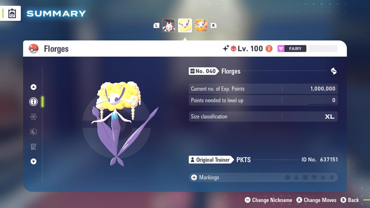 Shiny Alpha Yellow Florges Pokémon Legends ZA 6IV Competitive Battle Ready Pokémon card photo 2