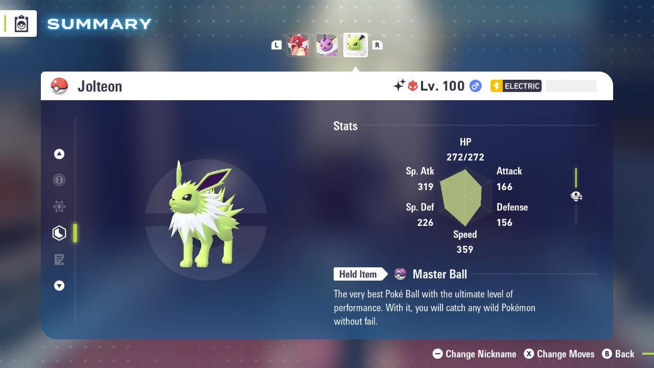 Shiny Alpha Jolteon Pokémon Legends ZA 6IV Competitive Battle Ready Pokémon card photo 2