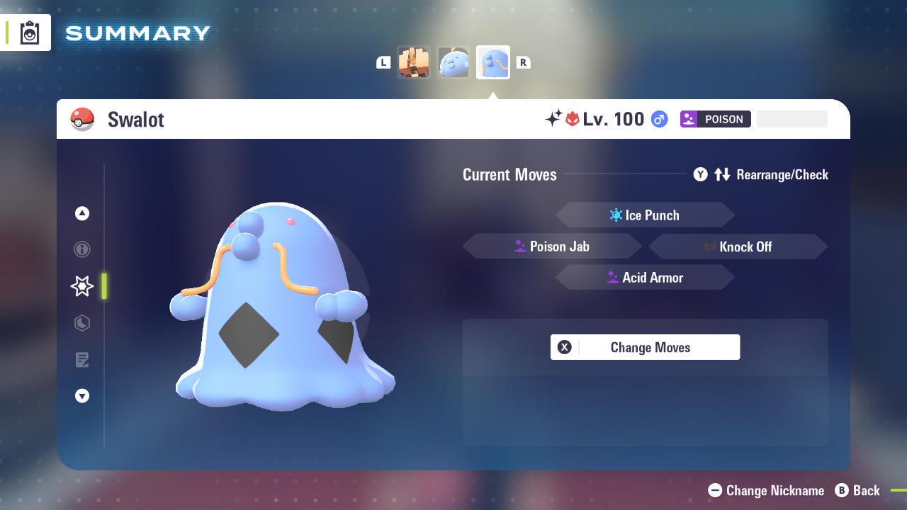 Shiny Alpha Swalot Pokemon Legends Za Mega Dimension DLC 6IV Competitive Battle Ready Pokémon card photo 3