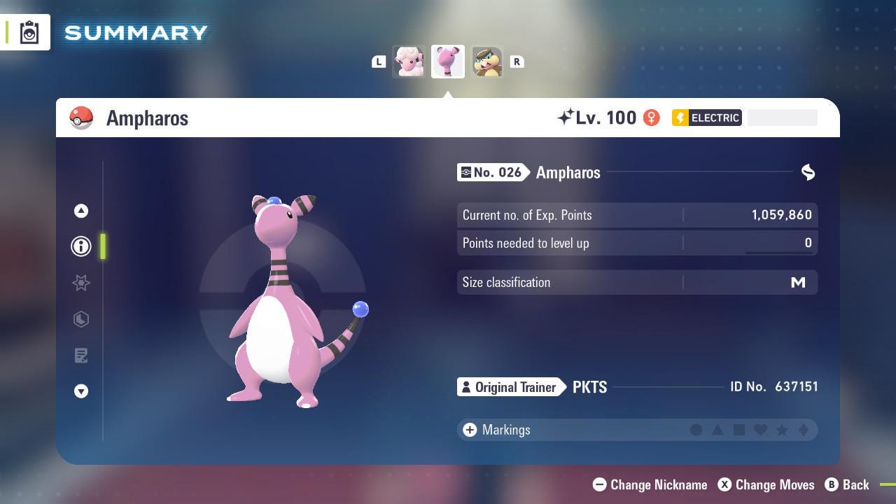 Фото покемона Блестящий АМФАРОС Pokémon Legends ZA 6IV Готов к соревновательным битвам 2