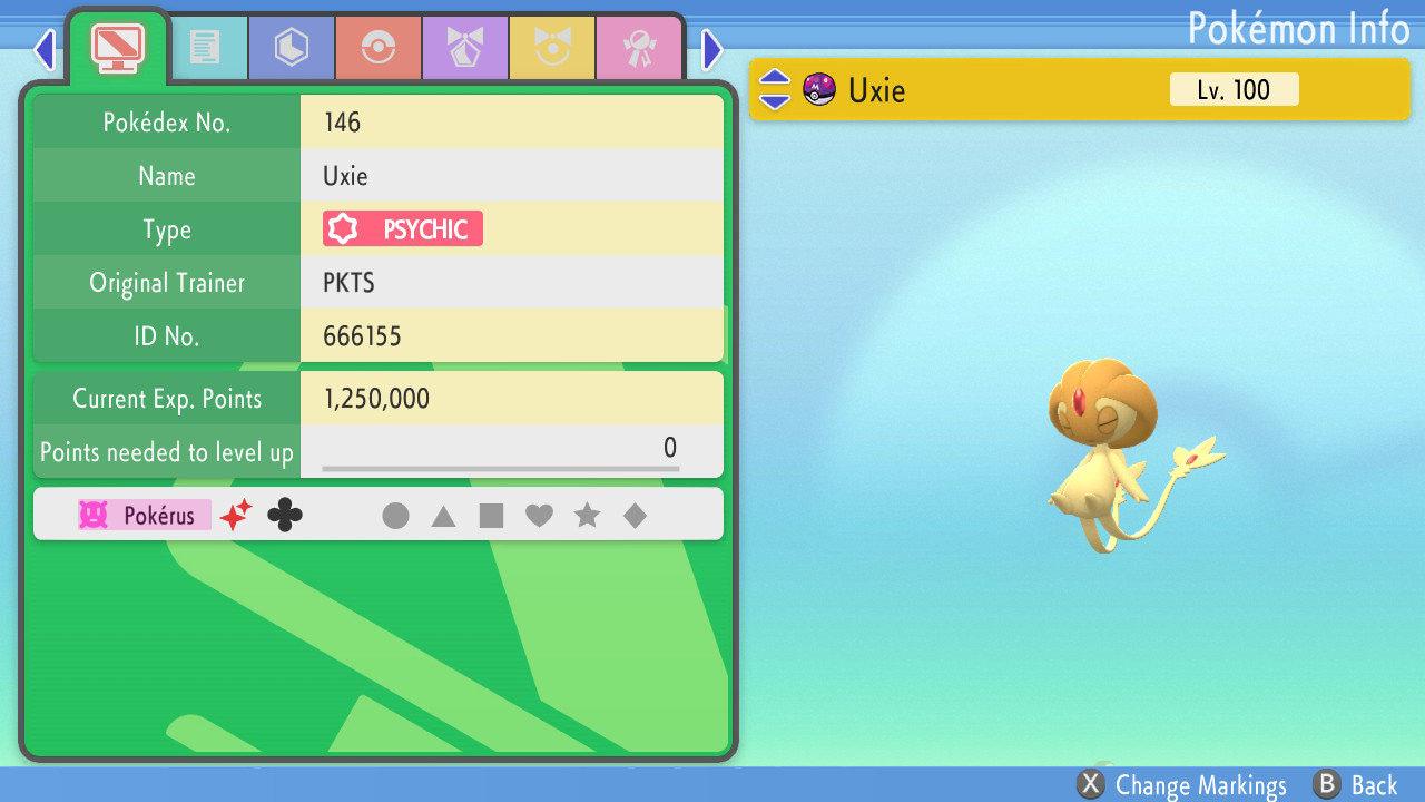 SHINY 6IV UXIE Pokemon Brilliant Diamond Shining Pearl 6IV Competitive Battle Ready Pokémon card photo 3