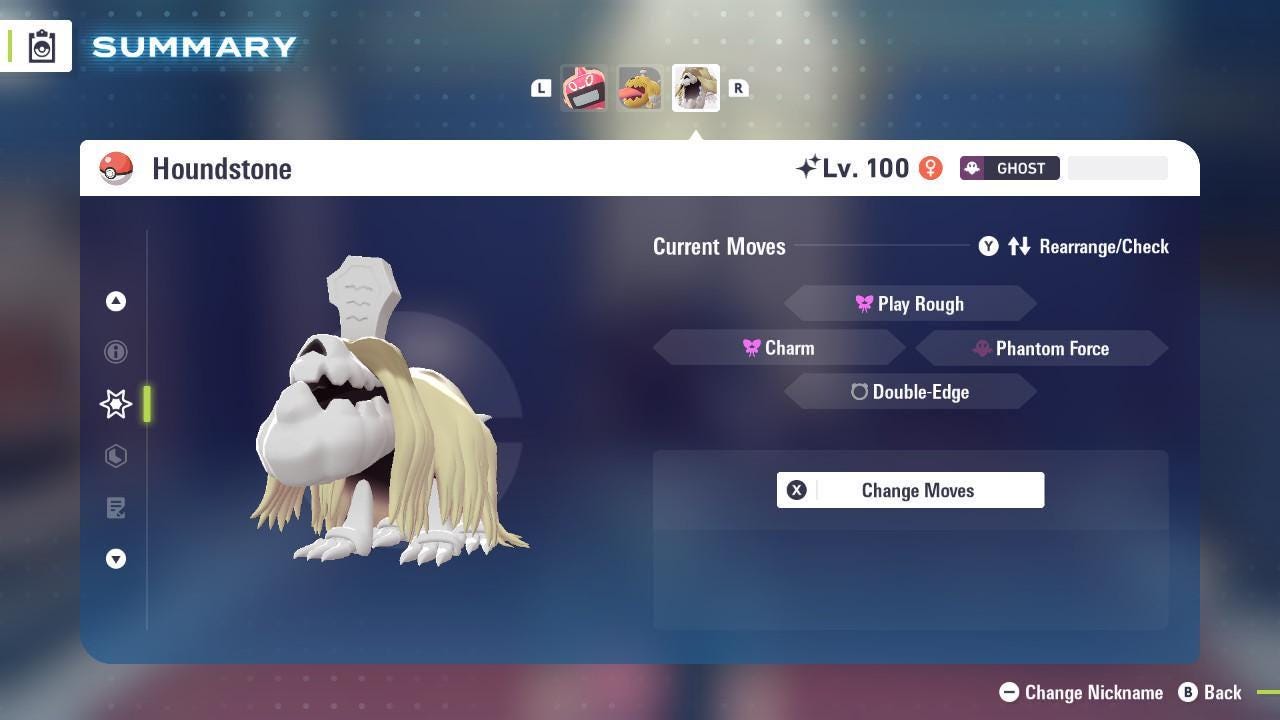 Shiny Houndstone Pokemon Legends ZA Mega Dimension DLC 6IV Competitive Battle Ready Pokémon card photo 3