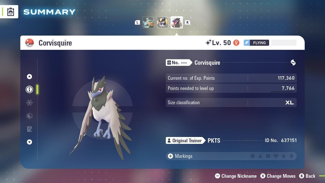 Shiny Corvisquire Pokemon Legends ZA Mega Dimension DLC 6IV Competitive Battle Ready Pokémon card photo 2