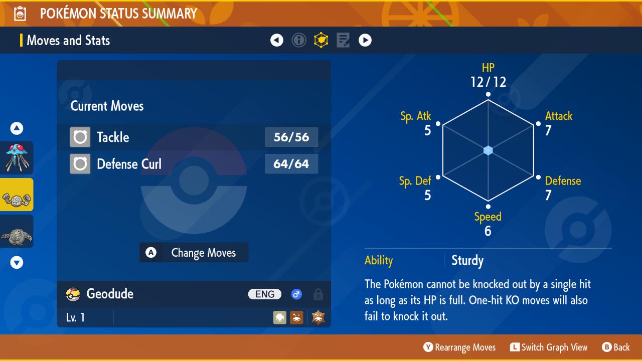 Pokemon Scarlet and Violet Shiny GEODUDE 6IV Competitive Battle Ready Pokémon card photo 3