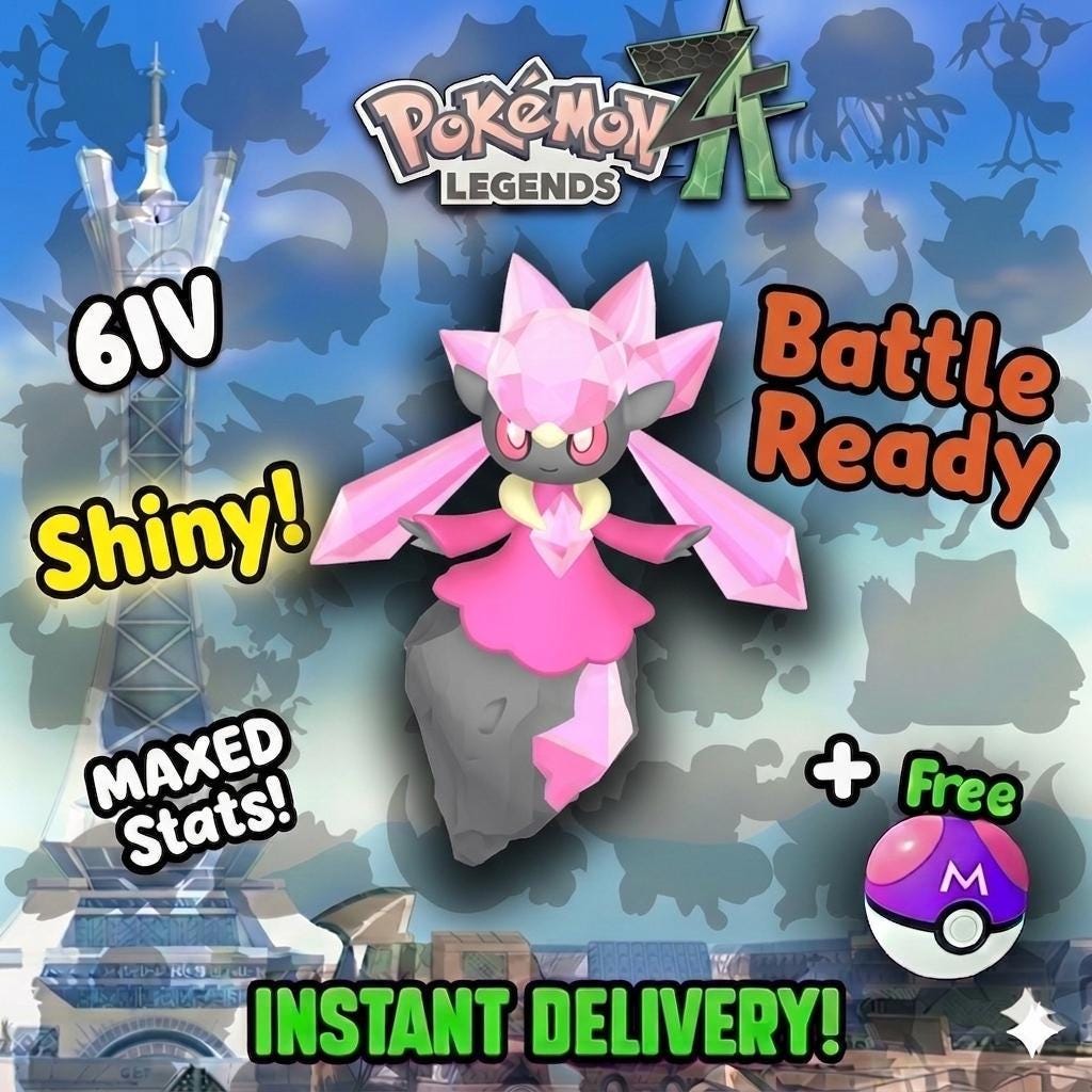 Pokemon Za Shiny 6IV Event DIANCIE Competitive Battle Ready – Exclusive Event Pokémon Pokémon card photo