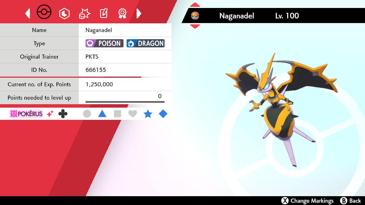 Shiny NAGANADEL Pokemon Sword Shield 6IV Competitive Battle Ready – Sword & Shield Pokémon card photo