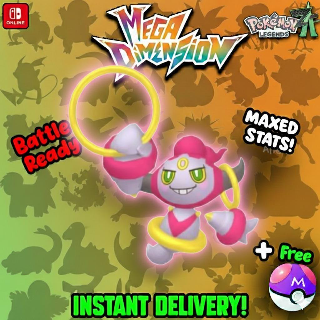 Non Shiny 6IV Hoopa Pokemon Legends Za Mega Dimension DLC 6IV Competitive Battle Ready – Pokémon Legends Z-A Pokémon card photo