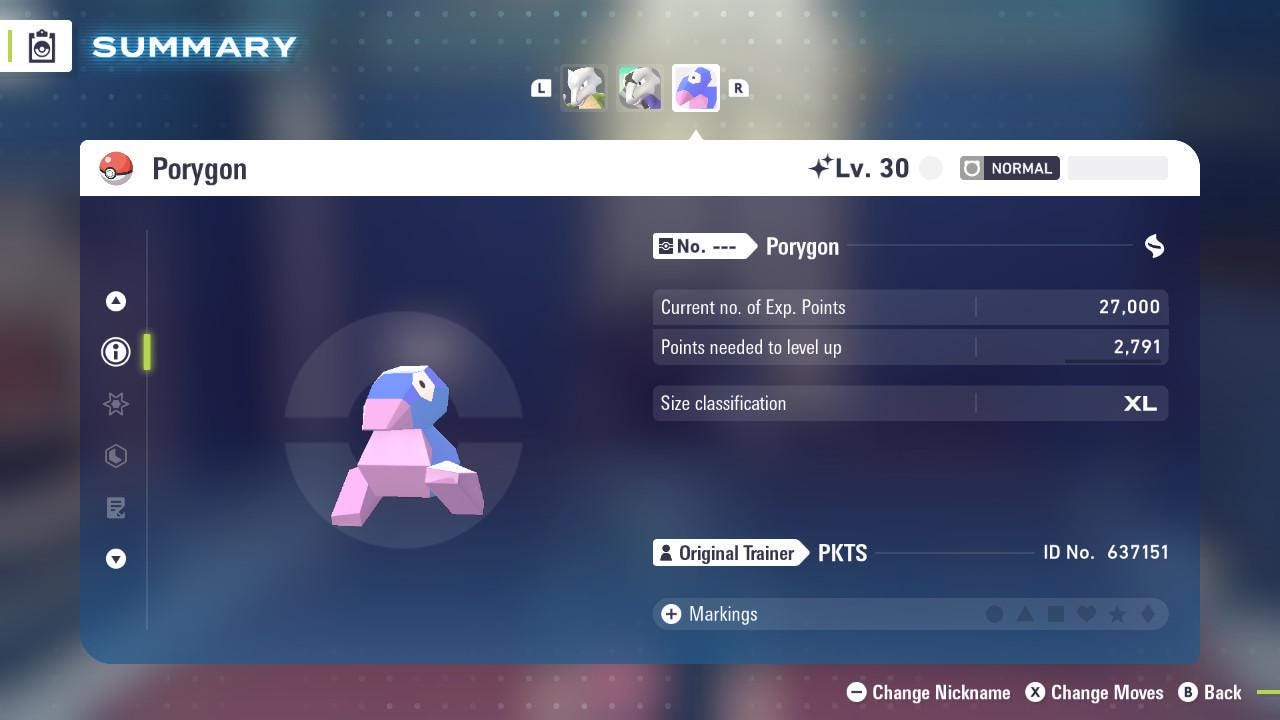 Shiny Porygon Pokemon Legends ZA Mega Dimension DLC 6IV Competitive Battle Ready Pokémon card photo 2