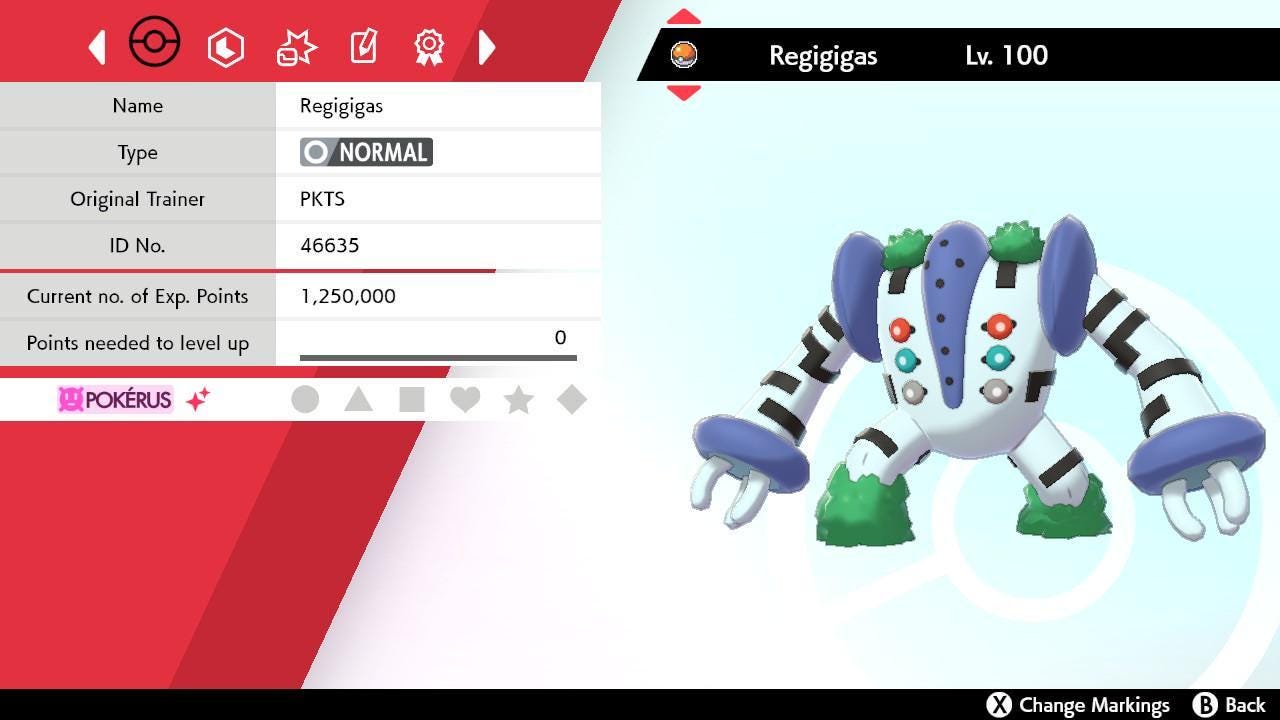 Shiny REGIGIGAS Pokemon Sword Shield 6IV Competitive Battle Ready – Sword & Shield Pokémon card photo