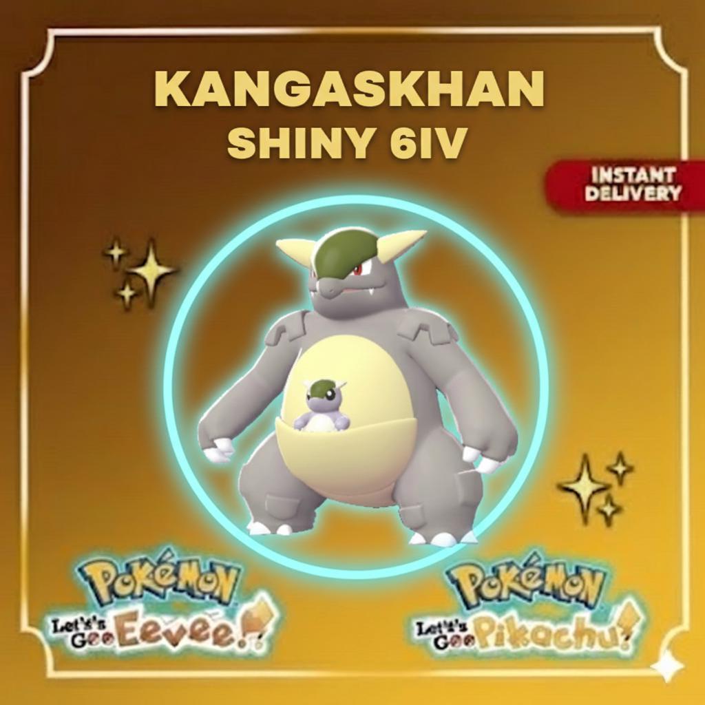 Shiny Kangaskhan Lets Go Pikachu Eevee 6IV Competitive Battle Ready – Pokémon Let's Go Pokémon card photo
