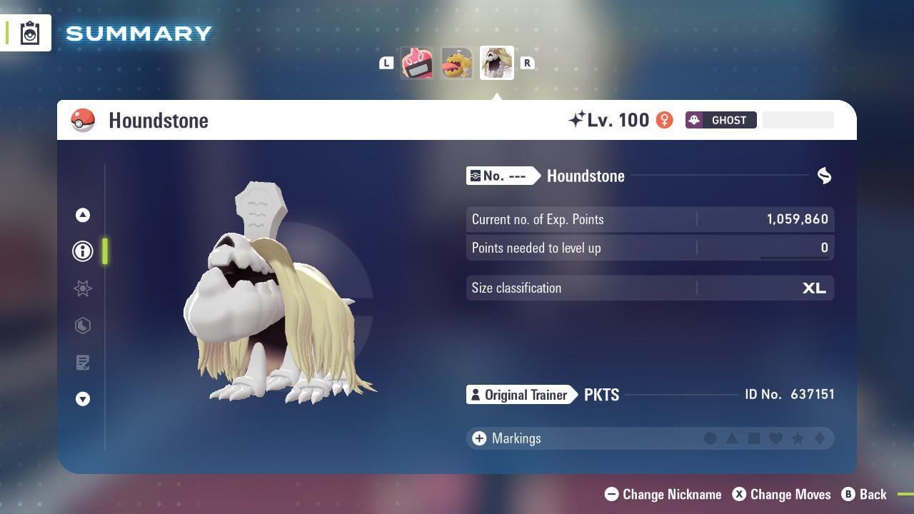 Shiny Houndstone Pokemon Legends ZA Mega Dimension DLC 6IV Competitive Battle Ready Pokémon card photo 2