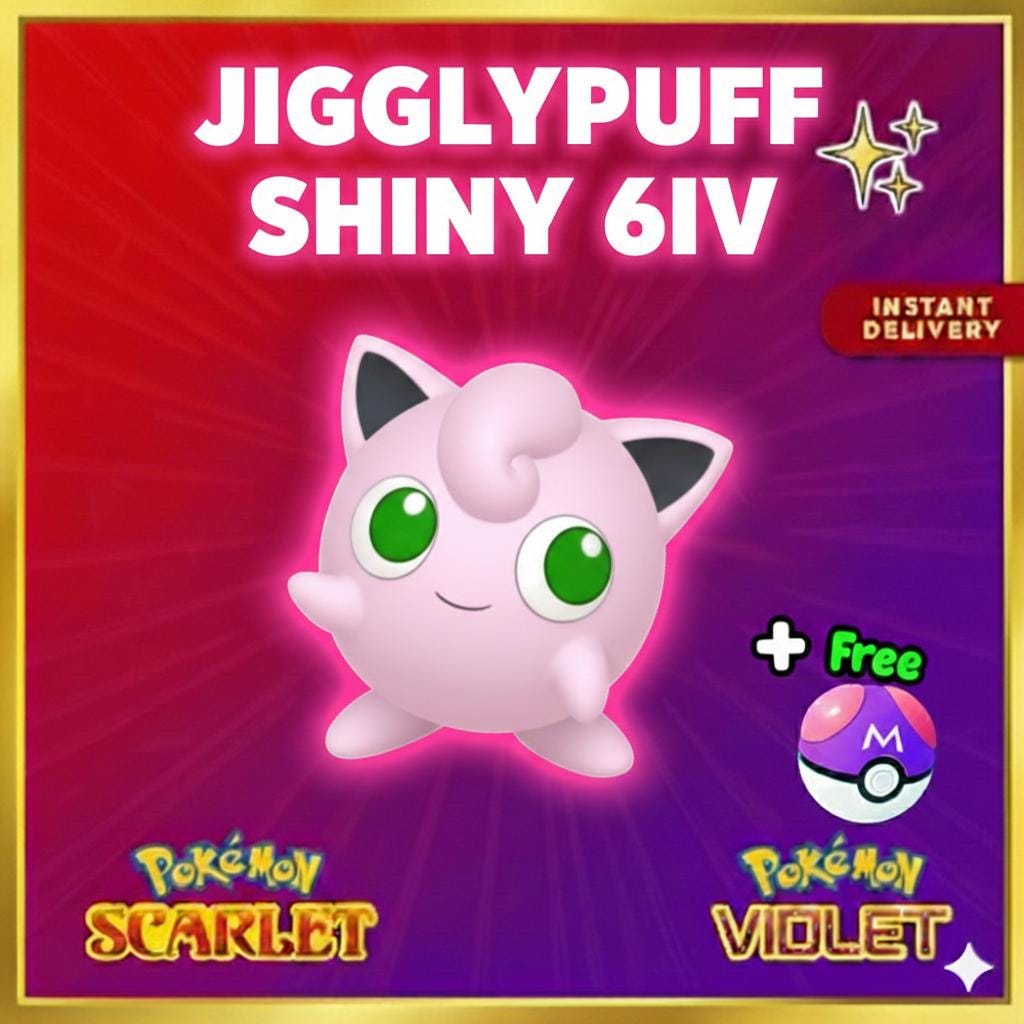 Foto de la carta Pokémon Pokemon Escarlata y Púrpura JIGGLYPUFF Variocolor 6IV Listo para la Batalla Competitiva