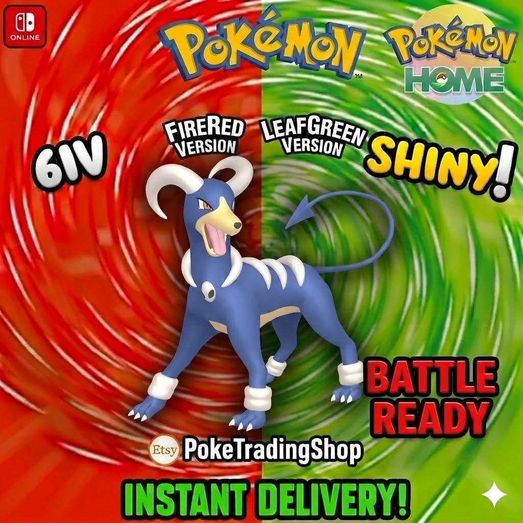 SHINY HOUNDOOM Pokémon FireRed LeafGreen 6IV Competitive Battle Ready Pokémon card photo