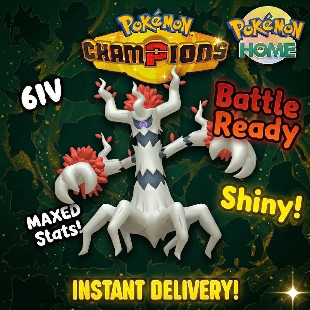 Shiny Trevenant Pokémon Champions 6IV Competitive Battle Ready – Champions Pokémon card photo