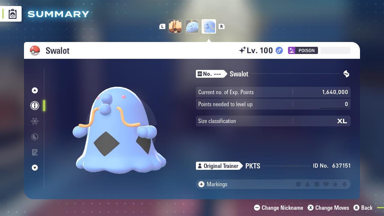 Фото покемона Shiny Swalot Pokemon Legends ZA Mega Dimension DLC 6IV Готов к соревновательным боям 2