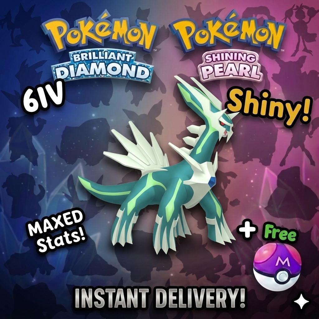 Shiny Dialga Pokemon Brilliant Diamond Shining Pearl 6IV Competitive Battle Ready – Brilliant Diamond & Shining Pearl Pokémon card photo