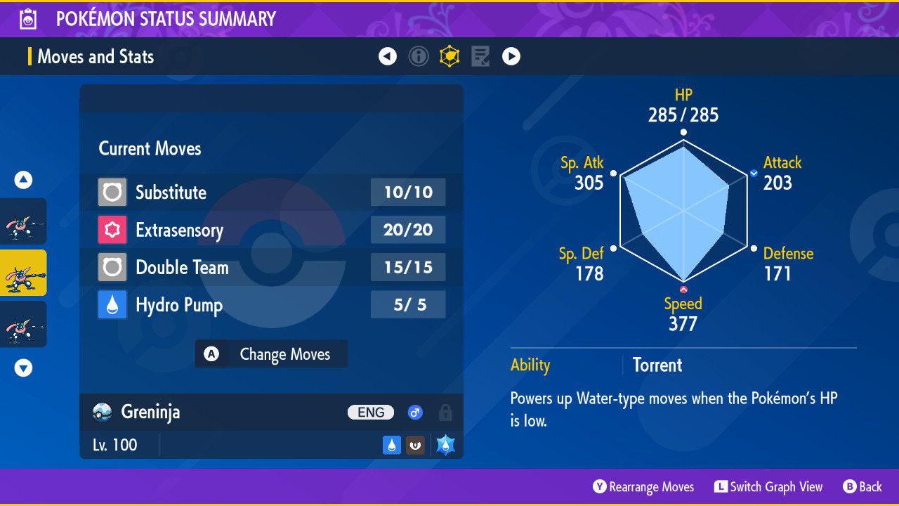 Shiny ASH GRENINJA Pokémon Scarlet and Violet 6IV Pokemon Competitive Battle Ready + EVs Free Shiny Free Shiny Pokémon card photo 3