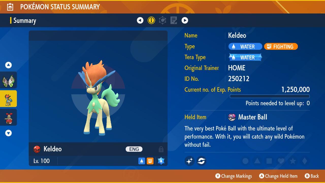 Shiny 6IV Keldeo HOME Event Switch 2 Scarlet Violet Pokémon Battle Ready Free Bonus Shiny Fast Delivery Pokémon card photo 2