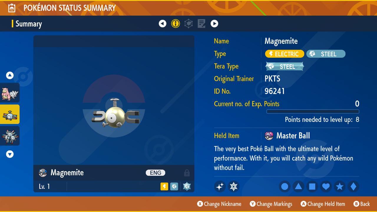 Pokemon Scarlet and Violet Shiny MAGNEMITE 6IV Competitive Battle Ready Pokémon card photo 2