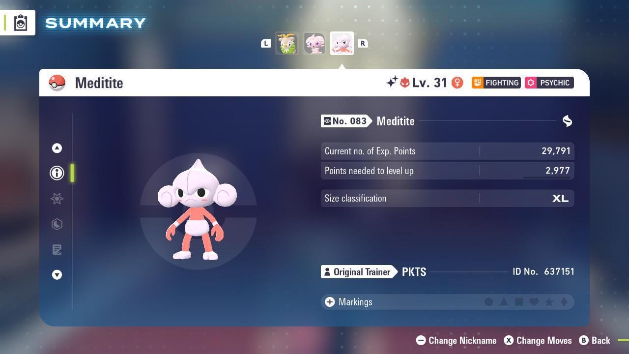 Shiny Alpha Meditite Pokémon Legends ZA 6IV Competitive Battle Ready Pokémon card photo 2