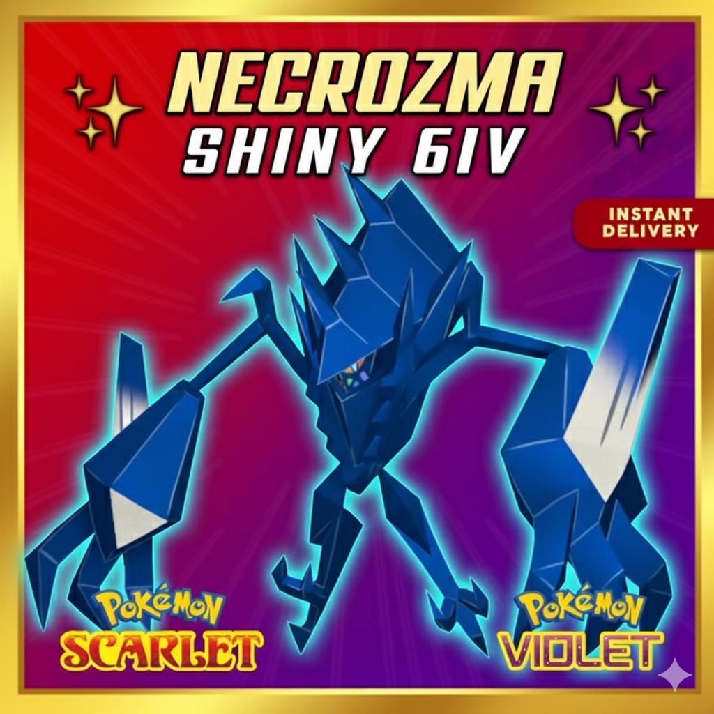 Shiny NECROZMA Pokémon Scarlet and Violet 6IV Competitive Battle Ready – Scarlet & Violet Pokémon card photo