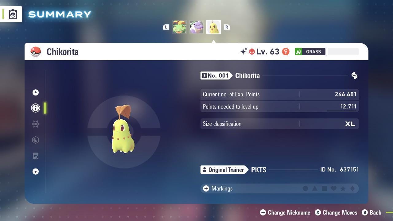 Shiny Alpha Chikorita Pokémon Legends ZA 6IV Competitive Battle Ready Pokémon card photo 3