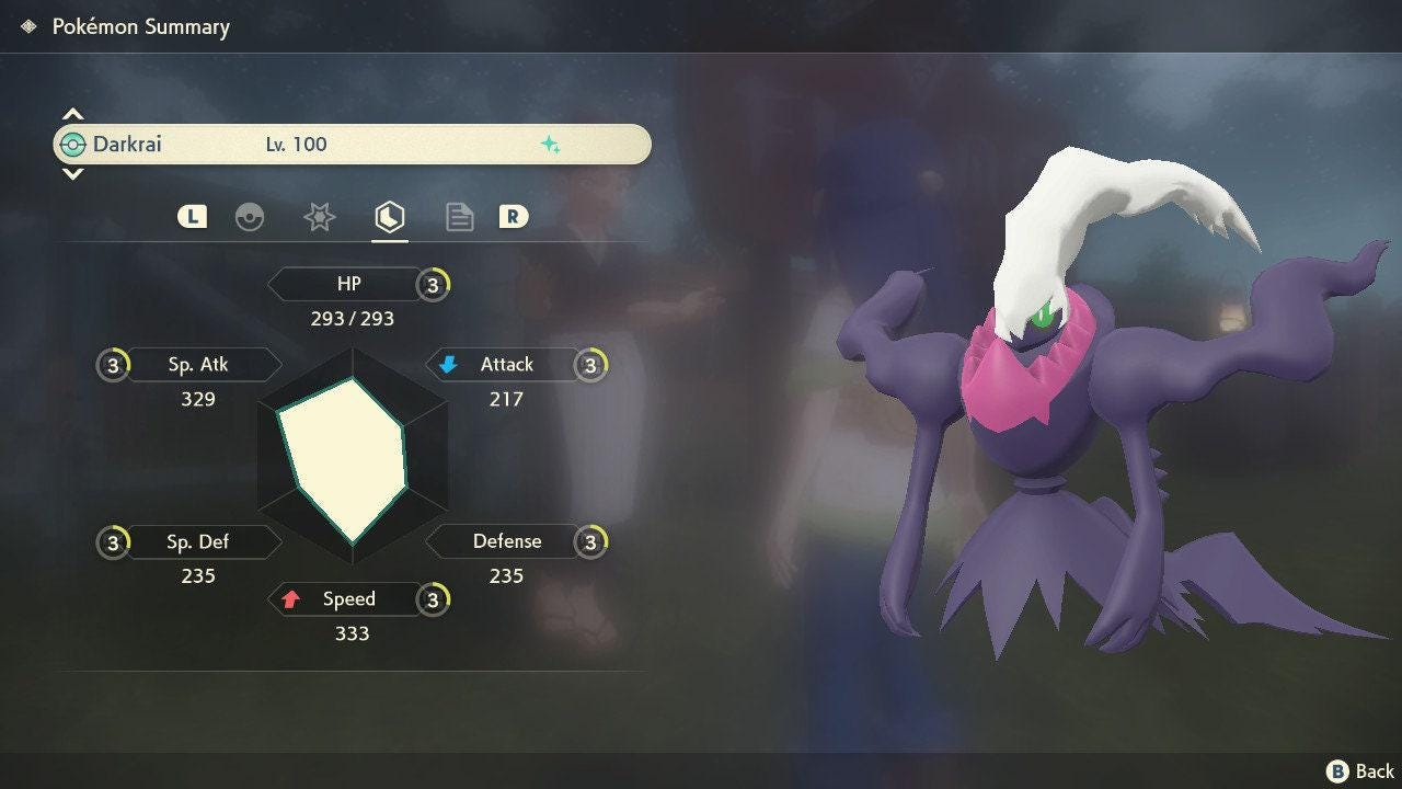 Shiny Darkrai Pokemon Legends Arceus 6IV Competitive Battle Ready Pokémon card photo 3