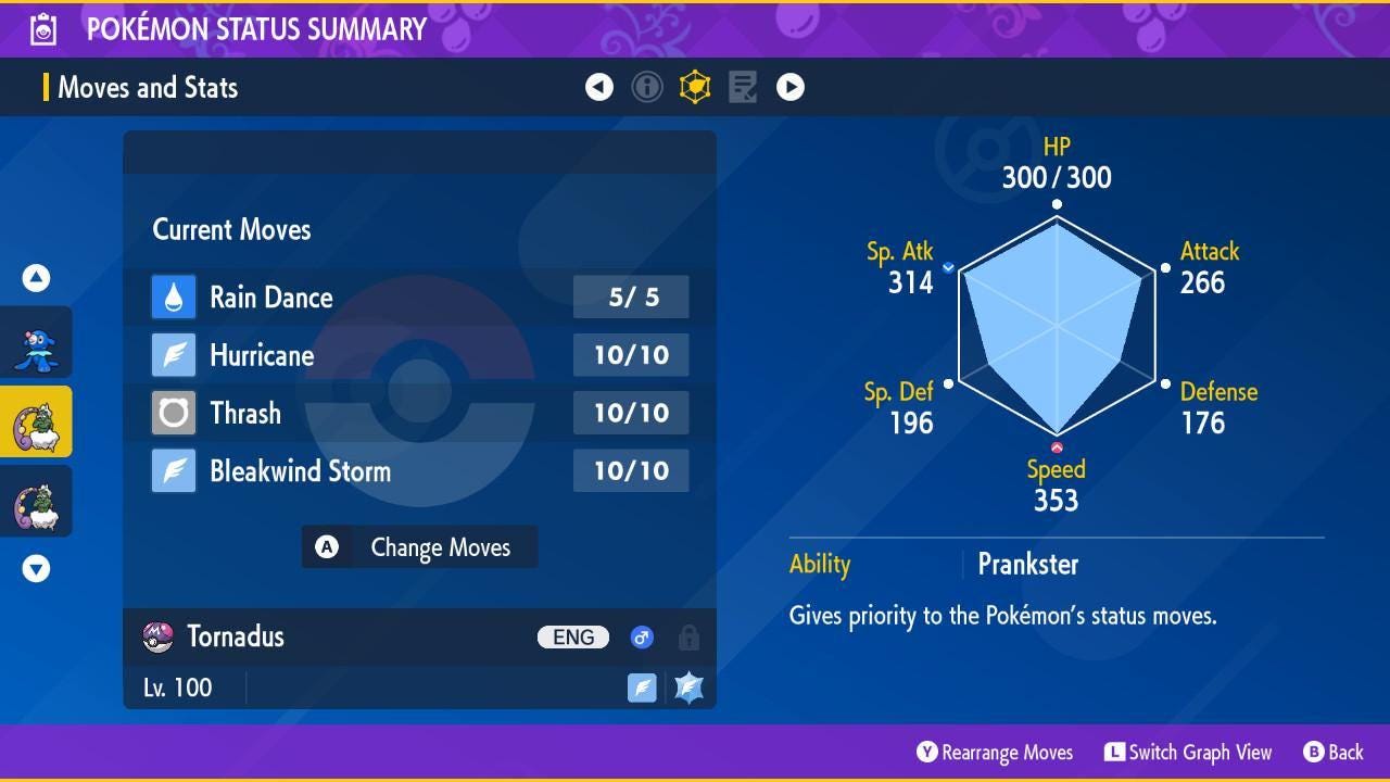 Shiny TORNADUS Pokémon Scarlet Violet 6IV Competitive Battle Ready Pokémon card photo 3