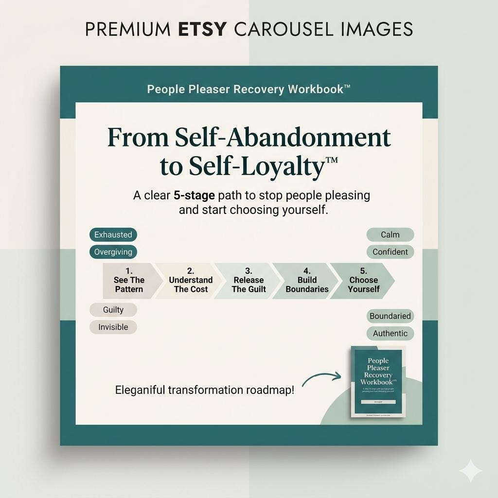 People Pleaser Recovery Workbook Boundaries and Self Worth Journal to Stop Overgiving Set Boundaries Without Guilt and Stop Self Abandonment Pokémon card photo 6