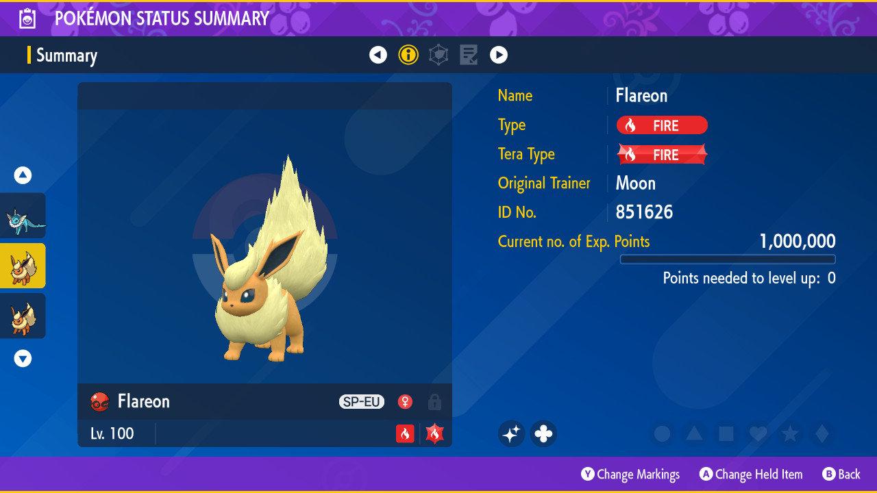 Shiny FLAREON Pokémon Scarlet Violet 6IV Competitive Battle Ready Pokémon card photo 2