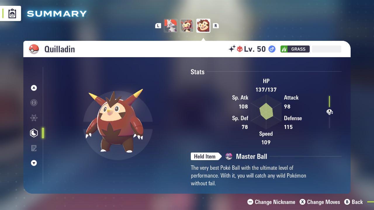 Фото покемона Shiny Alpha Quilladin Pokémon Legends ZA 6IV Готовый к битве 2