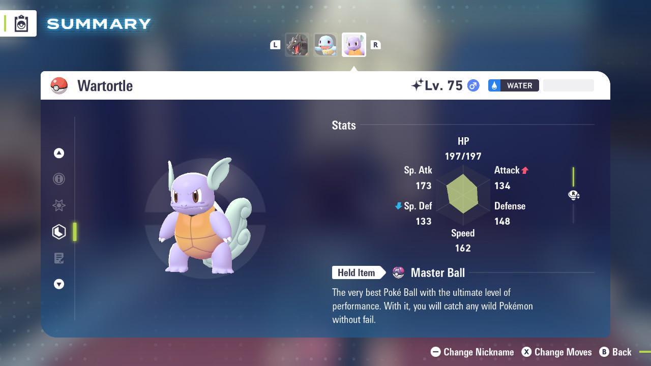 Shiny WARTORTLE Pokémon Legends ZA 6IV Competitive Battle Ready Pokémon card photo