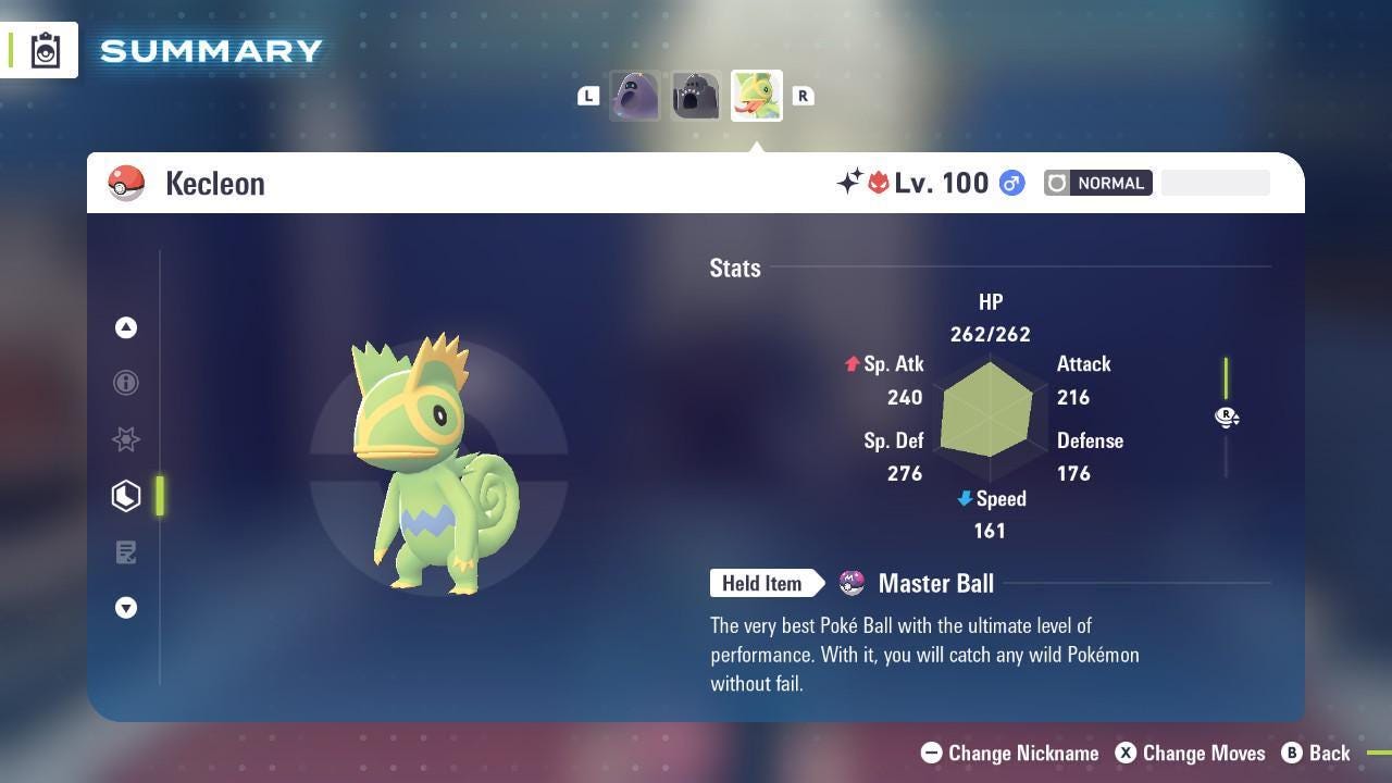Фото покемона Shiny Alpha Kecleon Pokemon Legends Za Mega Dimension DLC 6IV Готов к соревновательным битвам 2