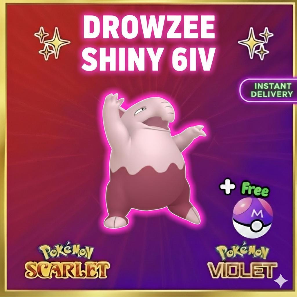 Foto de la carta Pokémon Pokemon Escarlata Púrpura Shiny 6iv Drowzee Listo Para la Batalla Ev Entrenado Ot Personalizado Sv Intercambio ENTREGA RÁPIDA LISTO