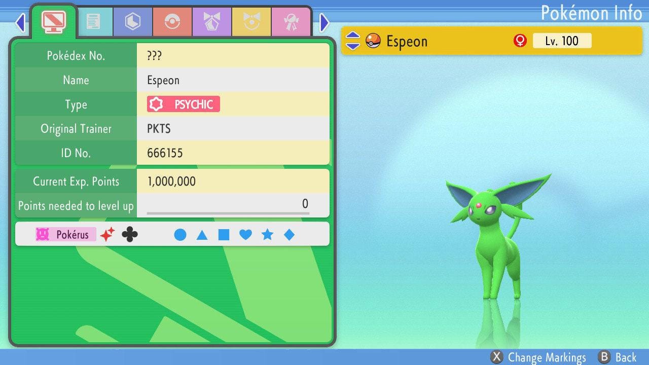 SHINY 6IV ESPEON Pokemon Brilliant Diamond Shining Pearl 6IV Competitive Battle Ready Pokémon card photo 2