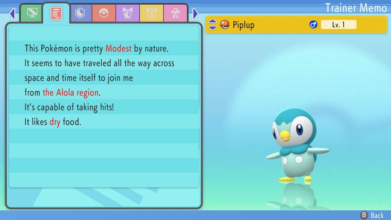 Shiny Piplup 6IV Switch 2 BDSP Pokémon Brilliant Diamond Shining Pearl Battle Ready Starter Bonus Gift Fast Delivery Pokémon card photo 3