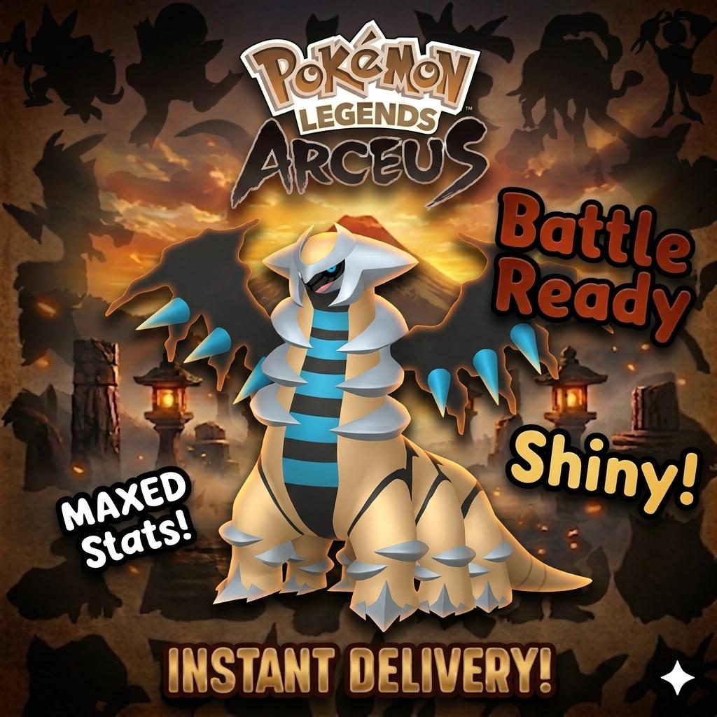 Shiny Giratina Pokemon Legends Arceus 6IV Competitive Battle Ready – Legends Arceus Pokémon card photo