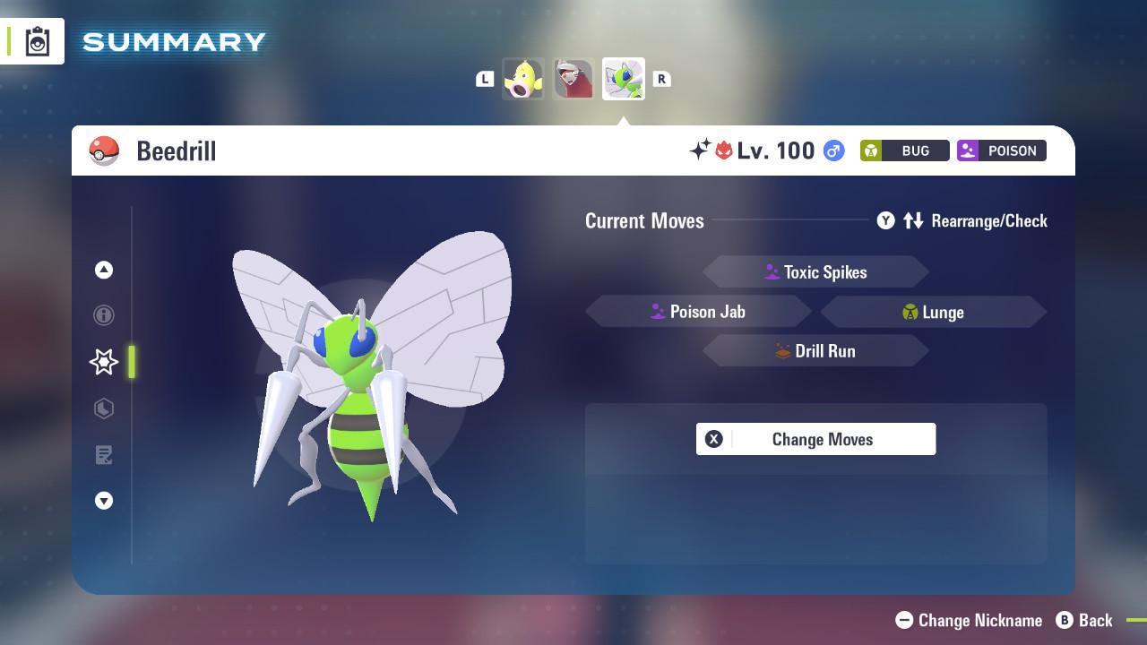 Foto de la carta Pokémon Shiny Alpha Beedrill Pokémon Legends ZA 6IV Listo para el Combate Competitivo 4
