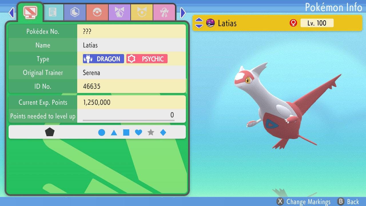NON SHINY 6IV LATIAS Pokémon Brilliant Diamond and Shining Pearl 6IV Pokemon Competitive Battle Ready + EVs Free Shiny Ev Trained Pokémon card photo 3