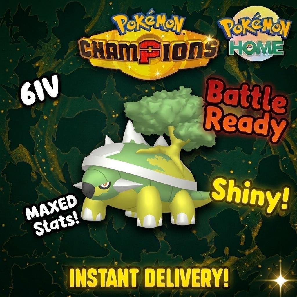 Shiny Torterra Pokémon Champions 6IV Competitive Battle Ready – Champions Pokémon card photo