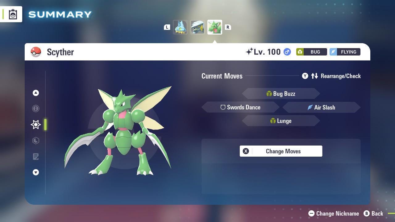 Shiny SCYTHER Pokémon Legends ZA 6IV Competitive Battle Ready Pokémon card photo 3