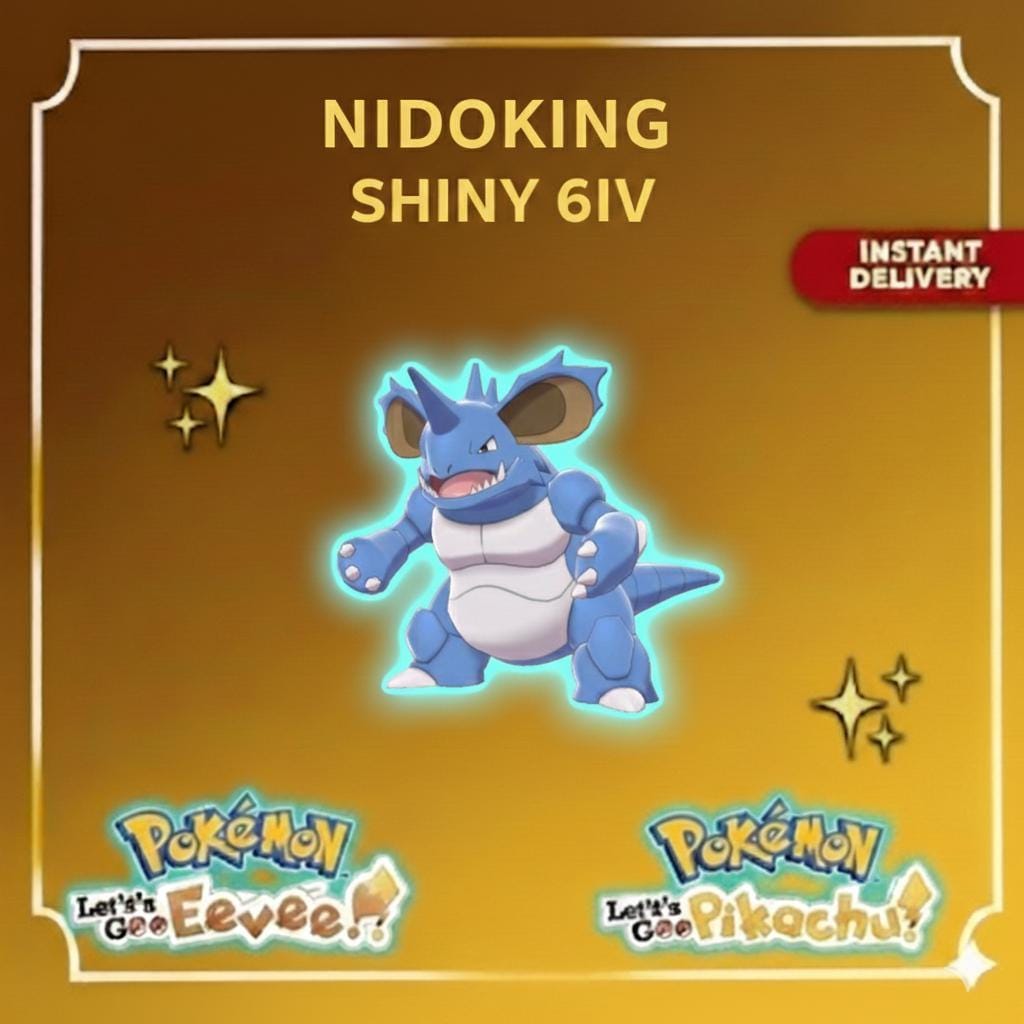 Foto de la carta Pokémon NIDOKING hembra variocolor 6IV listo para la batalla competitiva