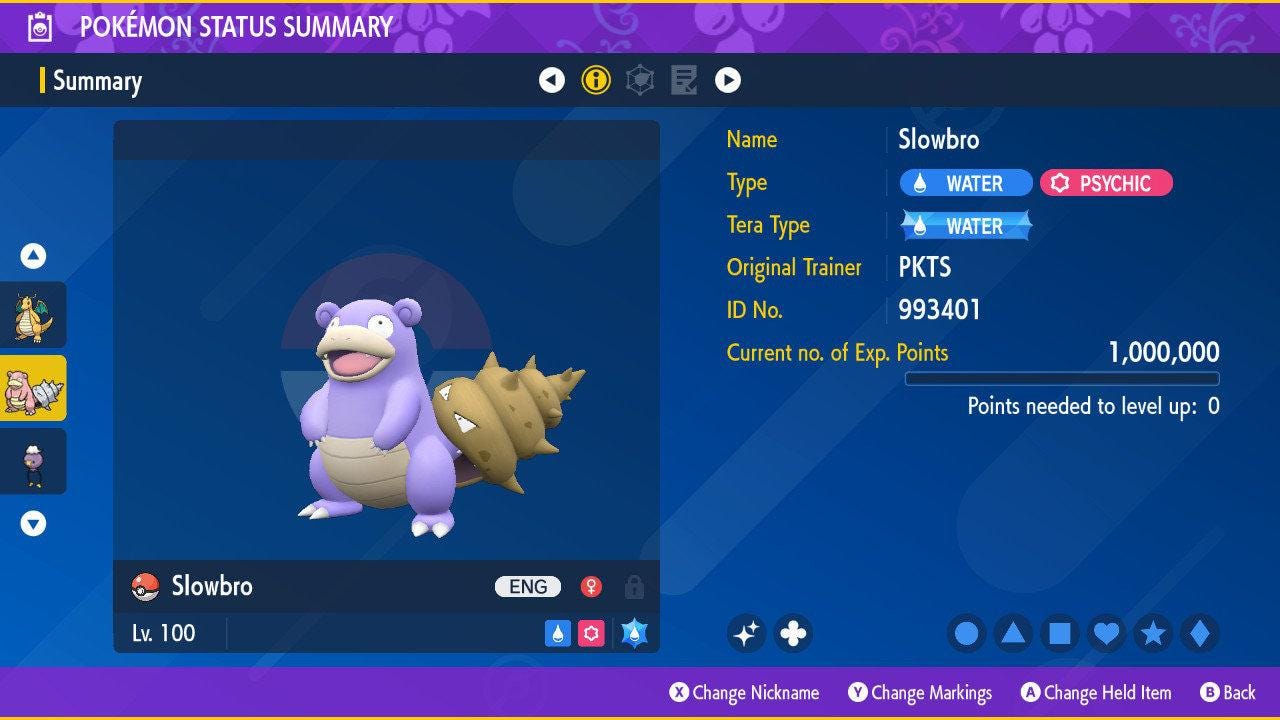 Shiny SLOWBRO Pokémon Scarlet Violet 6IV Competitive Battle Ready Pokémon card photo 2