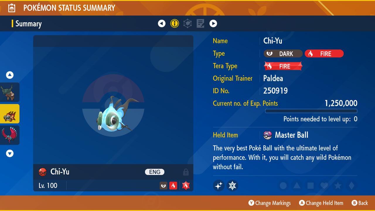 Shiny 6IV CHI YU Paldea Event Switch 2 Scarlet Violet Pokémon Battle Ready Competitive Free Bonus Shiny Fast Delivery Pokémon card photo 2