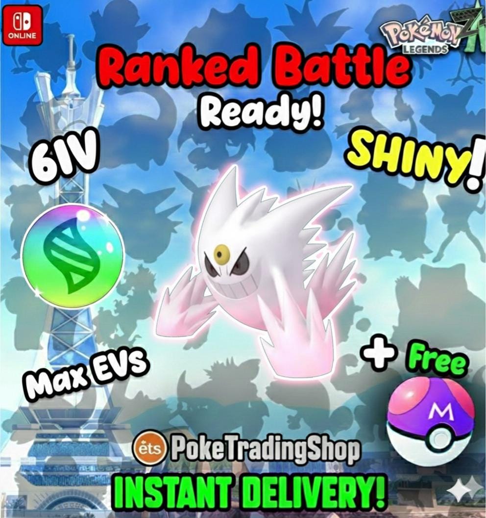 Foto de la carta Pokémon Pokemon LEGENDS ZA Alpha Shiny Gengar Mega Listo Ciudad Luminalia Región KALOS Bola Sombra Maestro Listo para la Batalla 6IV Insignia Alfa Transferencia a Home