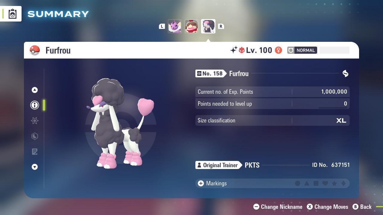 Shiny Alpha Heart Furfrou Pokémon Legends ZA 6IV Competitive Battle Ready Pokémon card photo 2