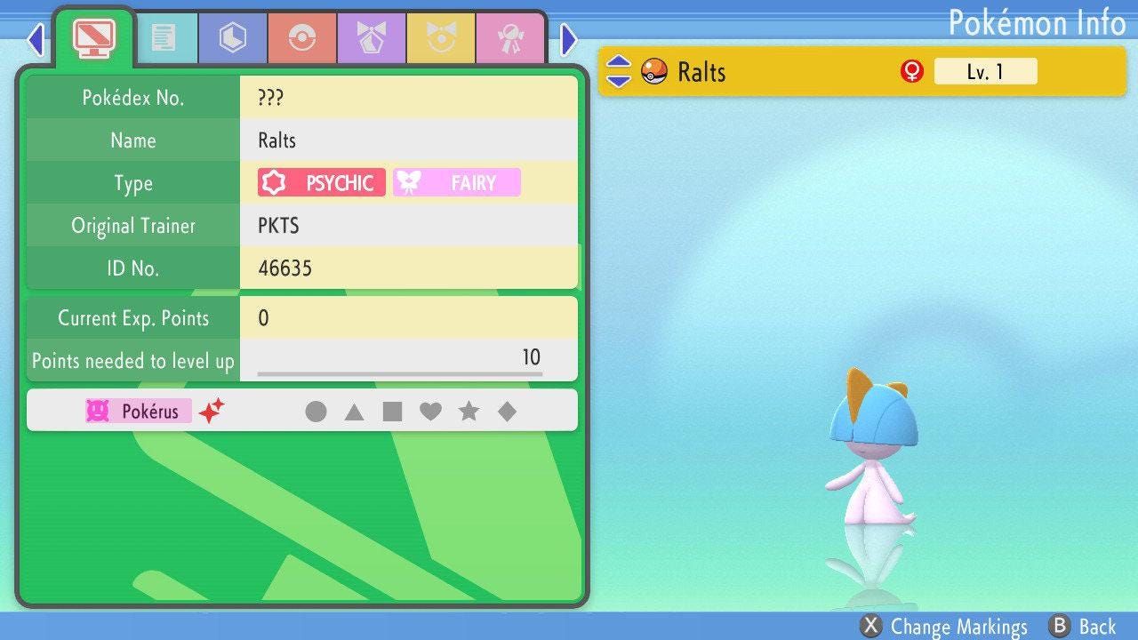 SHINY 6IV RALTS Pokémon Brilliant Diamond and Shining Pearl 6IV Competitive Battle Ready – Brilliant Diamond & Shining Pearl Pokémon card photo