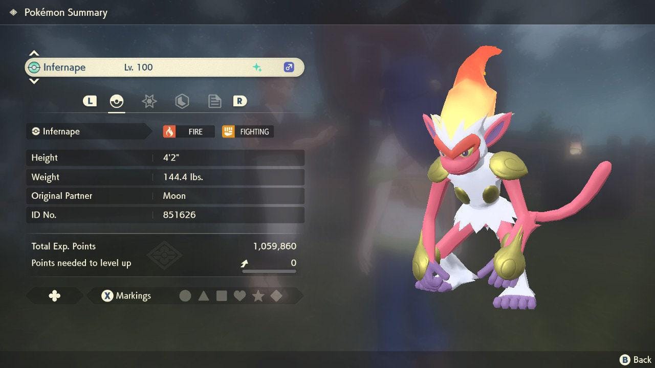 Shiny INFERNAPE Pokemon Legends Arceus 6IV Competitive Battle Ready Pokémon card photo 3