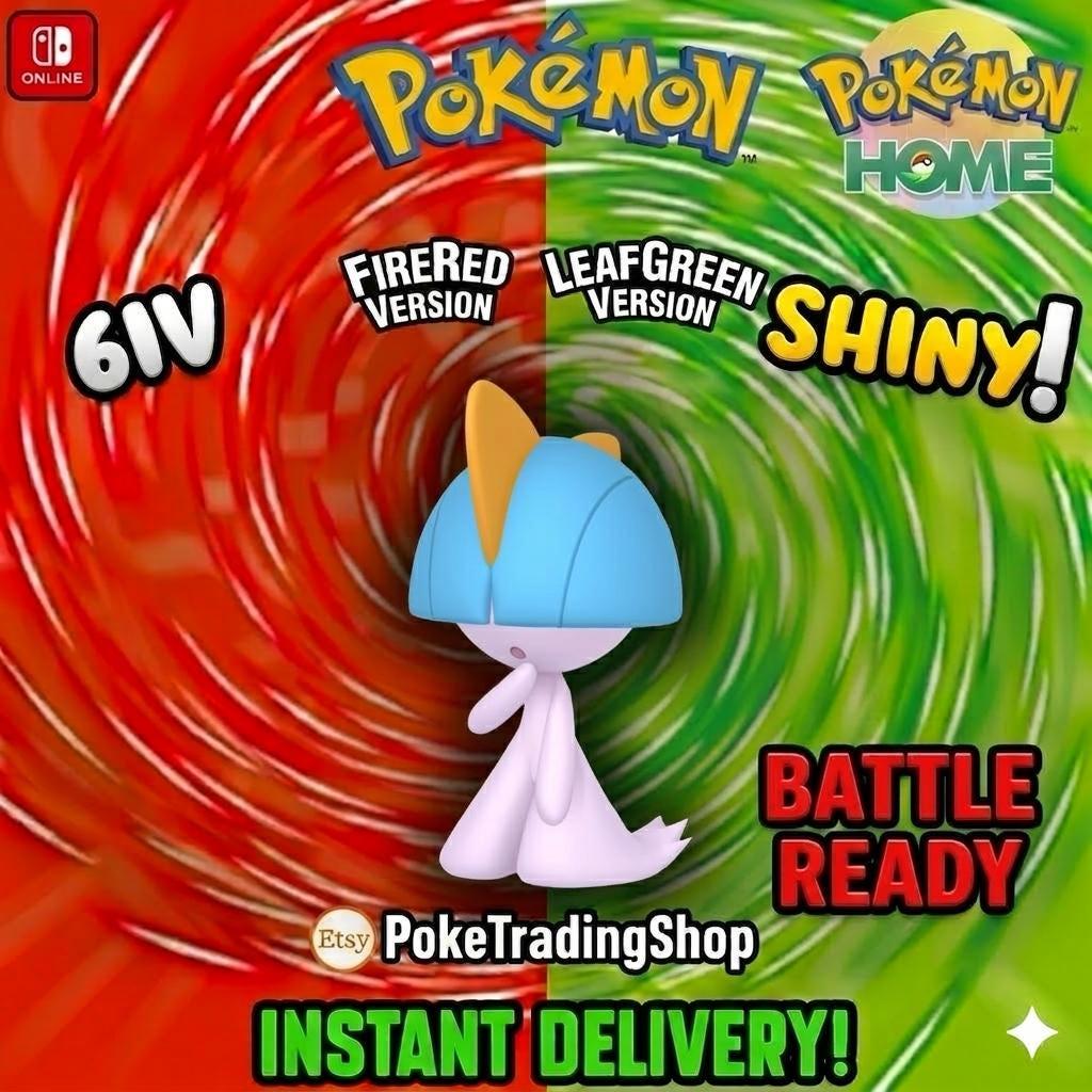 SHINY RALTS Pokémon FireRed LeafGreen 6IV Competitive Battle Ready Pokémon card photo