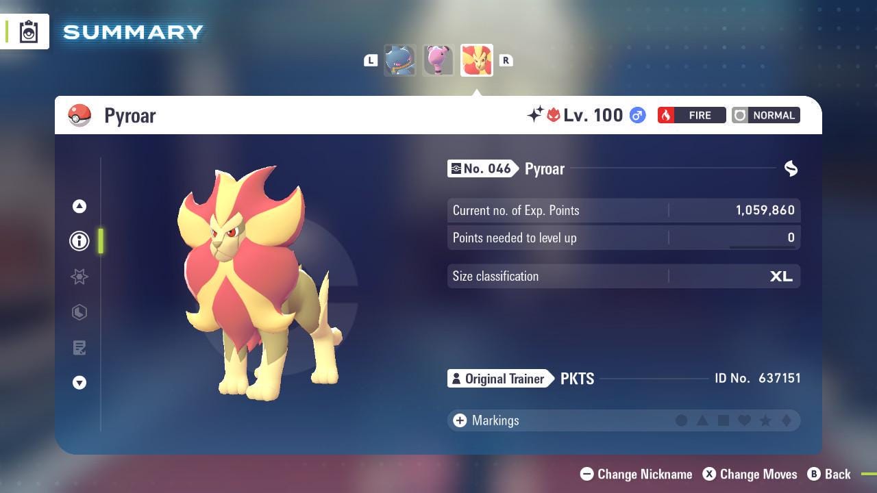 Shiny Alpha Pyroar Pokémon Legends ZA 6IV Competitive Battle Ready Pokémon card photo 2